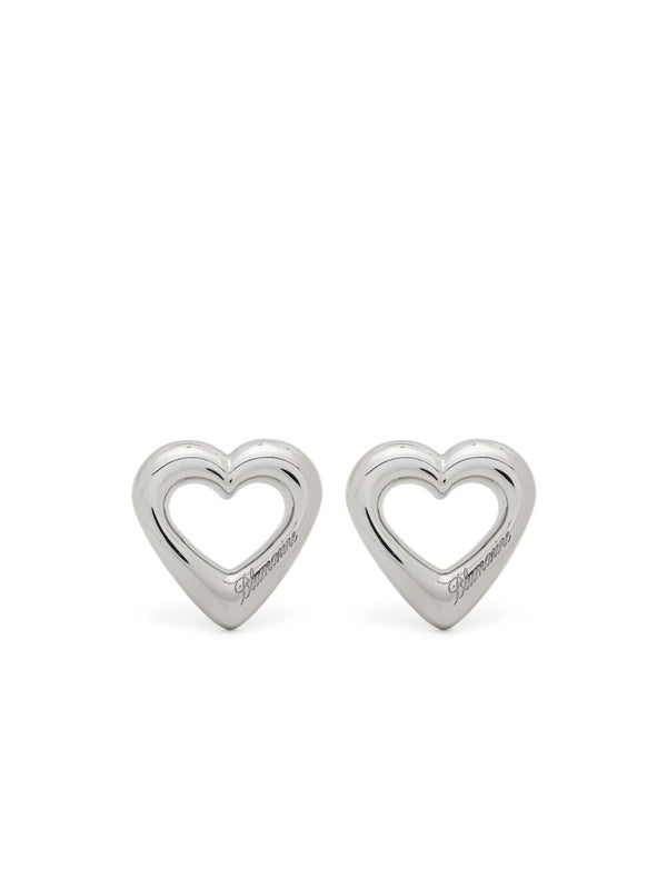 Logo Detail Heart Stud Earrings