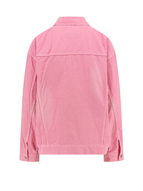 Logo Embroidered Denim Trucker Jacket