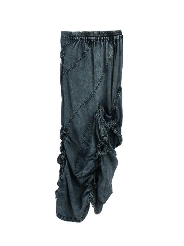 POUR Smoke Denim Skirt