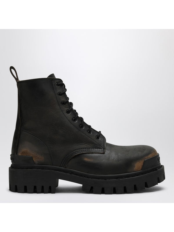 Strike Leather Lace Up Boots