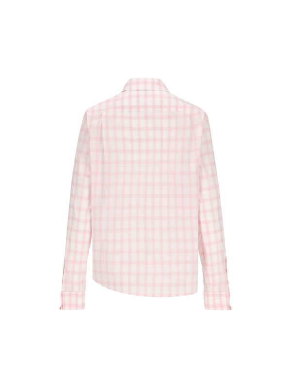 Anagram Logo Embroidered Check Cotton
  Shirt