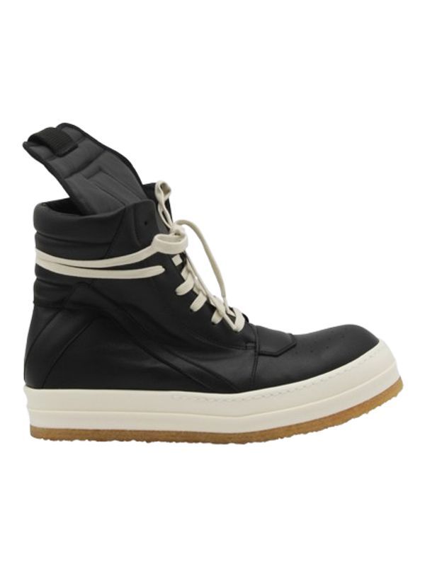 Rick Owens Black High Top Sneakers