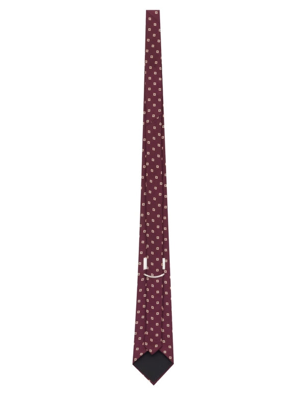 Saint Laurent Burgundy Neck Ties