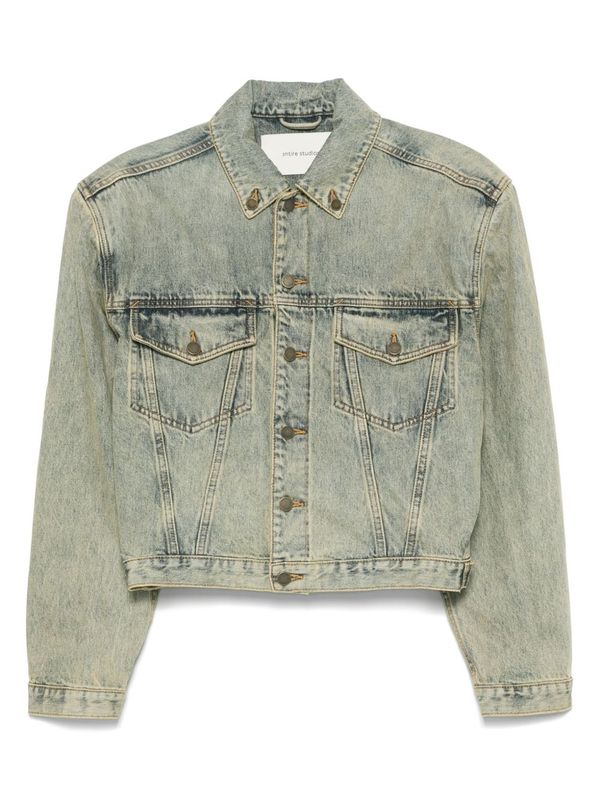 Washed Crop Trucker Jacket