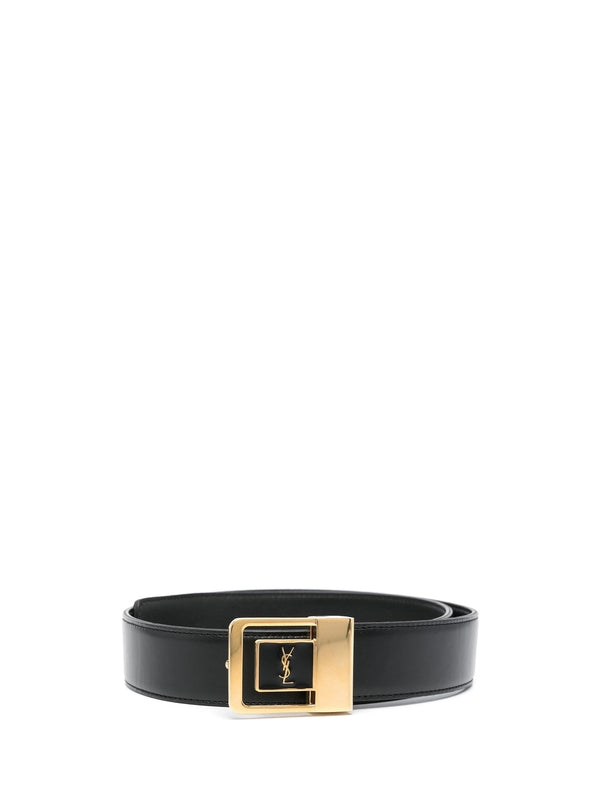 Cassandra Logo Calfskin Belt