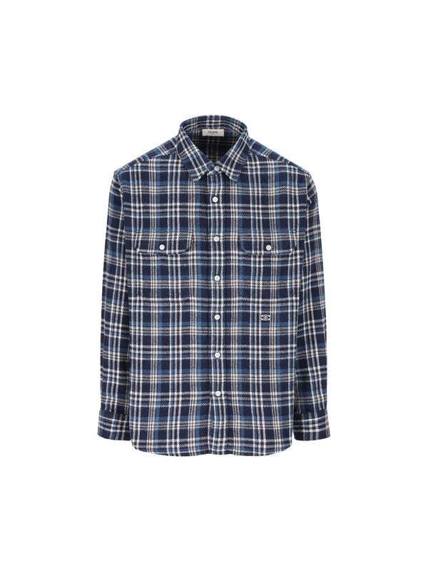 Triomphe Logo Embroidery Check Shirt