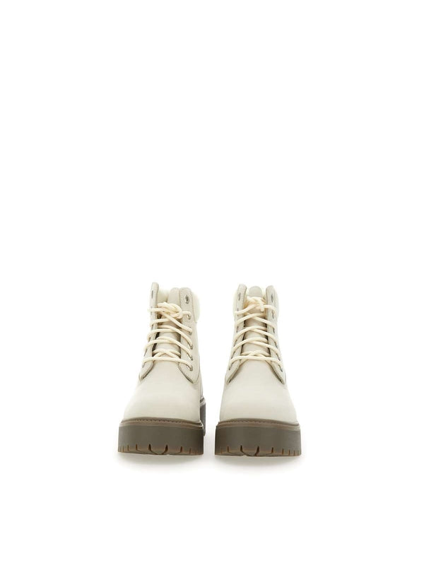 Timberland Ivory Lace-Up Boots