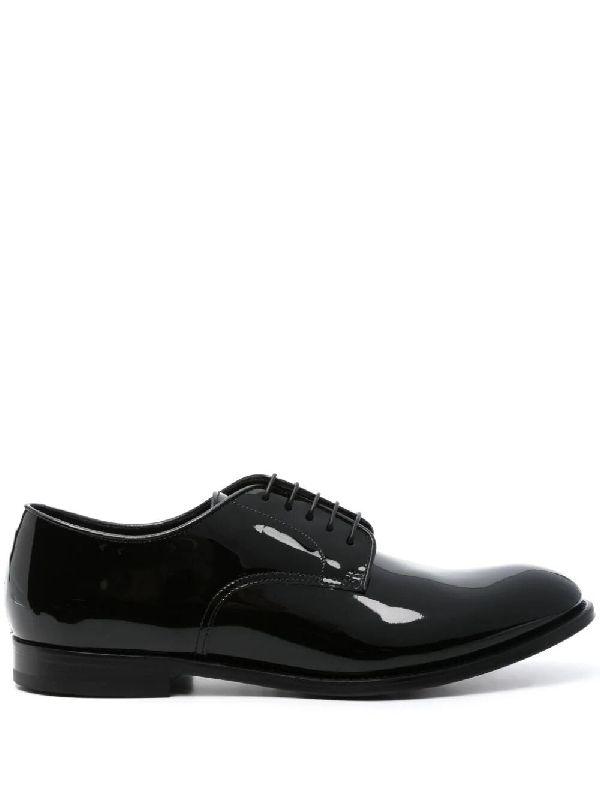 Patent Leather Lace-up Shoes