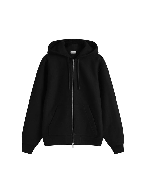 Back Logo Cotton Hooded Zip-Up