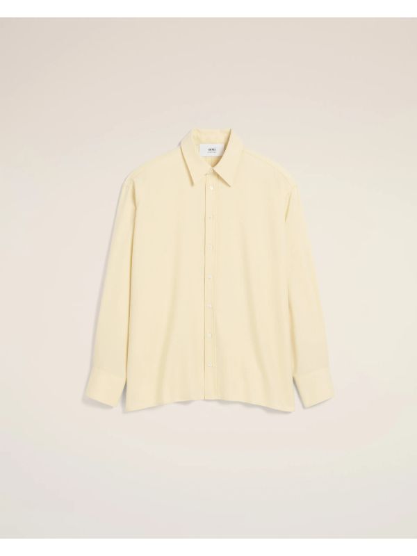 Wool Canvas Loose-fit Shirt