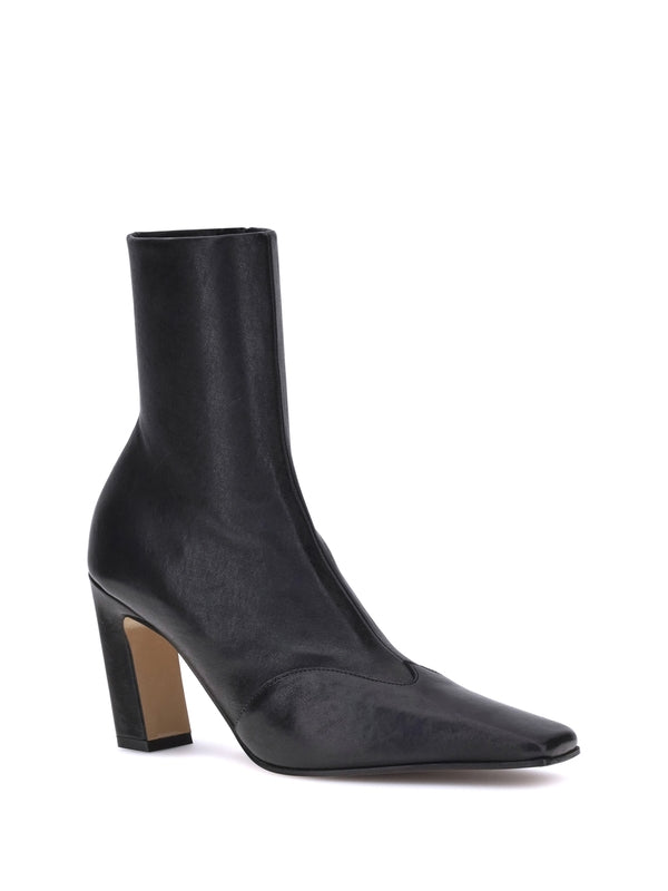 Khaite Black Ankle Boots