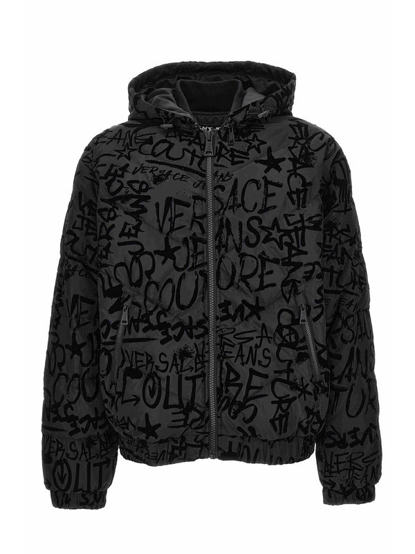 All-Over Logo Hoodie Padded Jacket