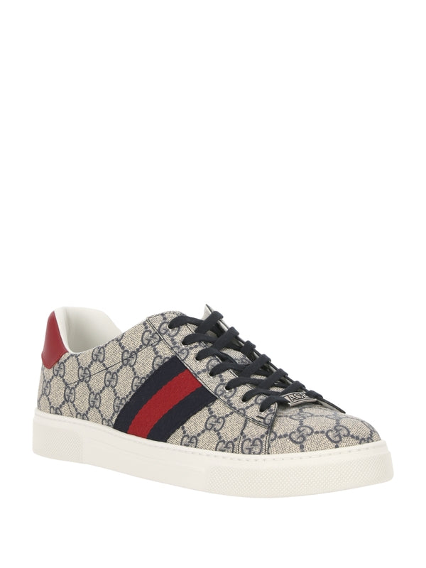 Ace Logo Pattern Sneakers