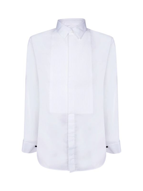 White Pleated Shirt