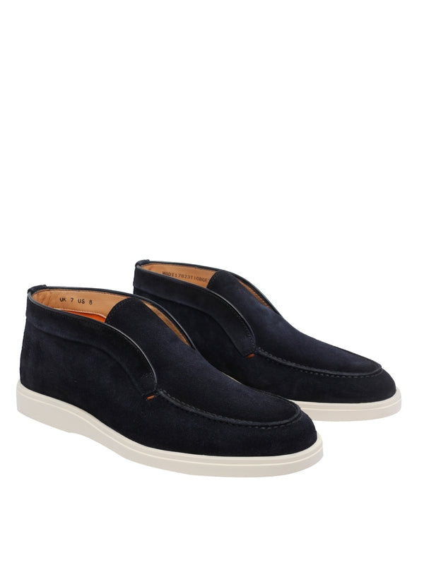 Santoni Navy Desert Boots
