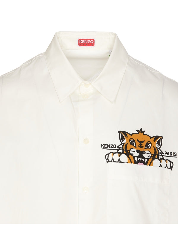 Tiger Logo Cotton Shirt