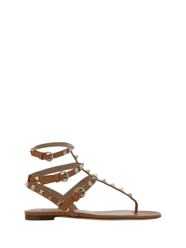 Rockstud Anklet Leather Flip Flop Sandals