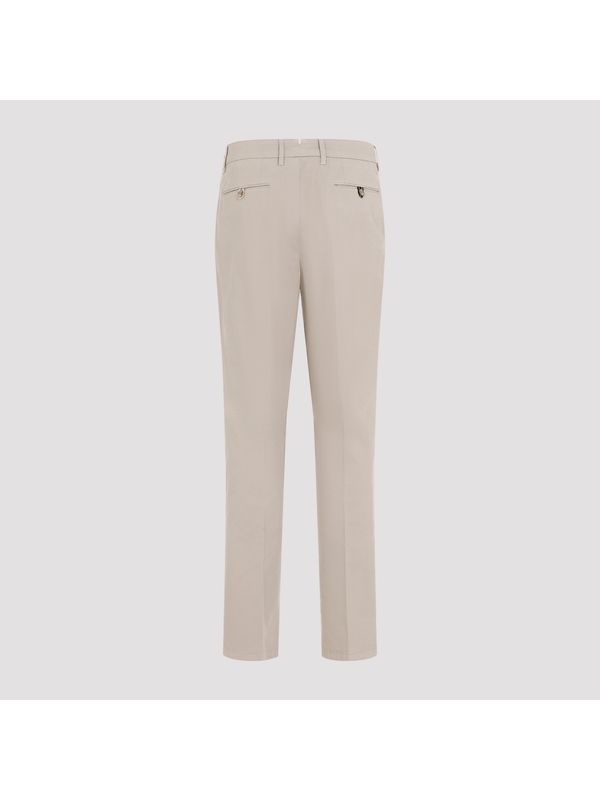 Cotton Blend Tailored Pants