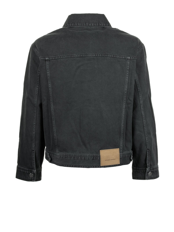 Back Logo Patch Cotton Denim Jacket