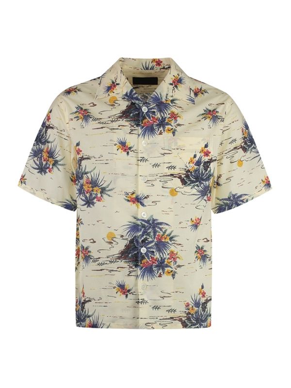 Triangle Patch Printing Short-Sleeve Shirt