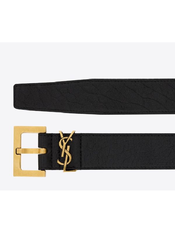 Cassandra Logo Lambskin Belt