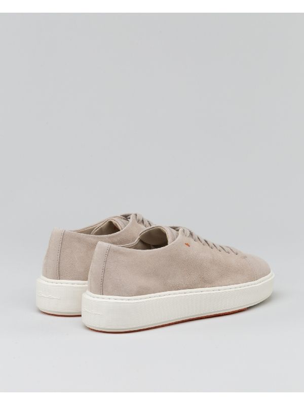 Stitch Detail Suede Lowtop Sneakers