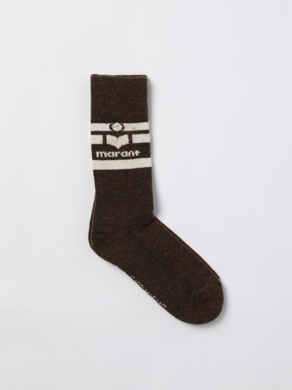 Logo Jacquard Wool Blend Socks