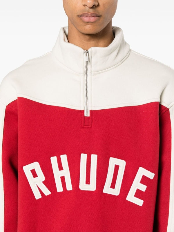 Logo Printing Half-Zip Sweatshirt