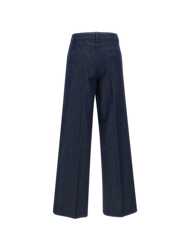 Straight Cotton Denim Pants