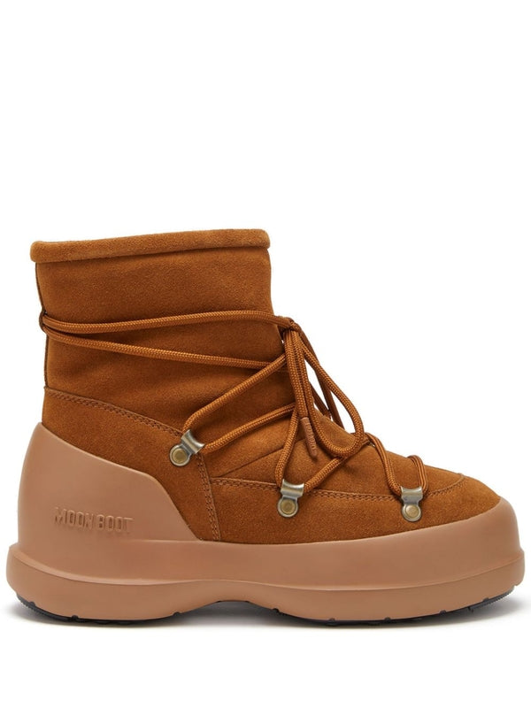 Logo Suede Lace Up Boots