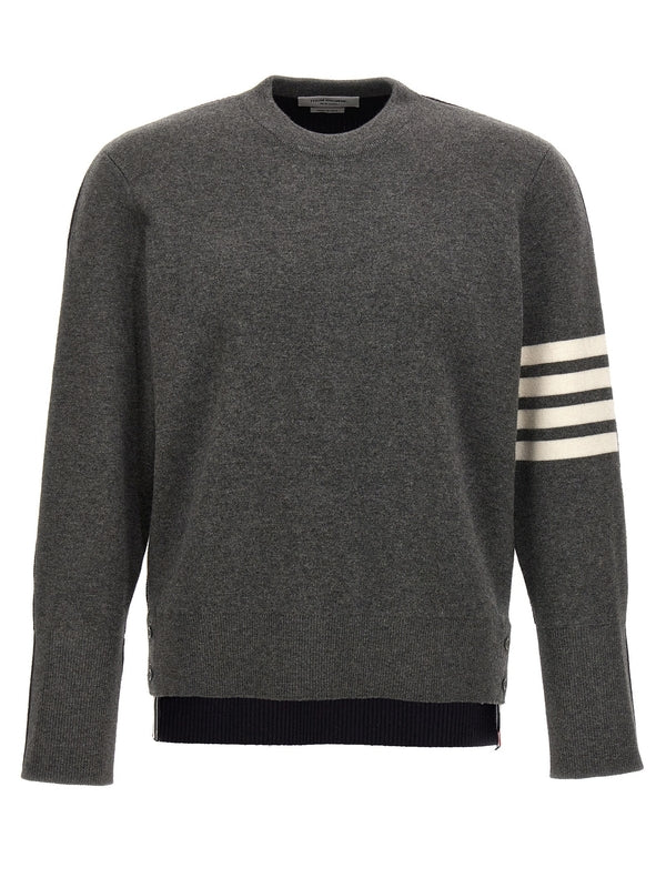 4-Bar Armband Crew Neck Wool Knit