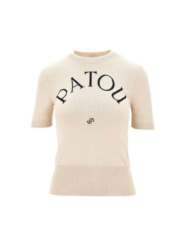 Logo Jacquard Short-Sleeve Knit