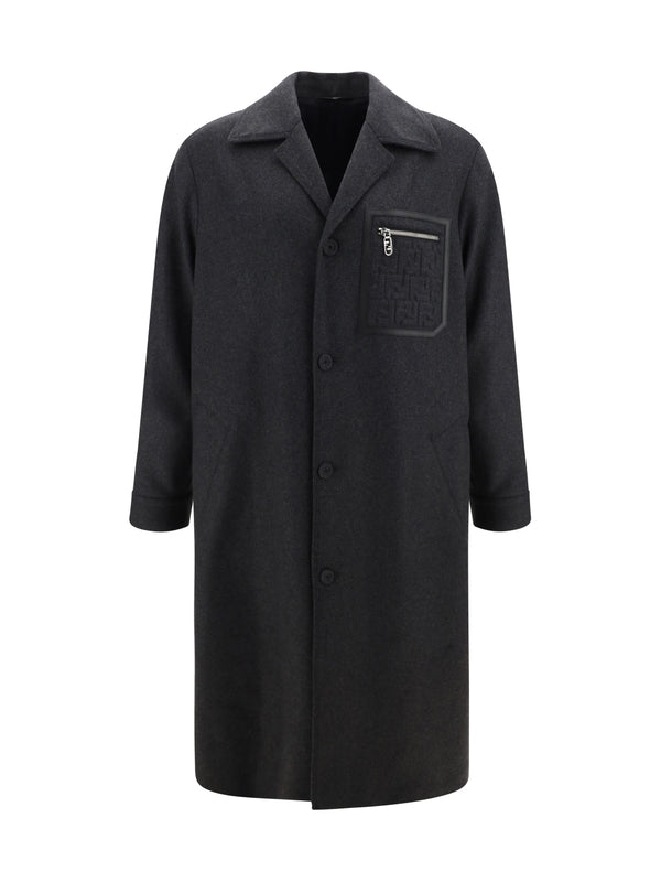 FENDI - Single Breasted Cashmere Coat - Jente