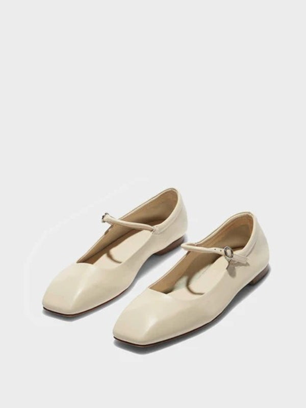 Aidy White Flat Shoes