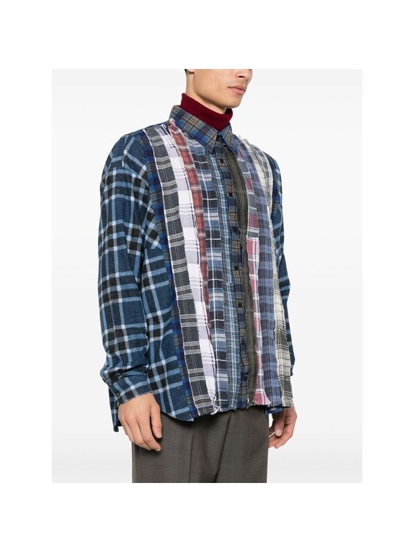 Patchwork Check Pattern Shirt