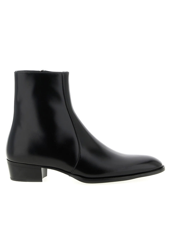 Saint Laurent Black Ankle Boots