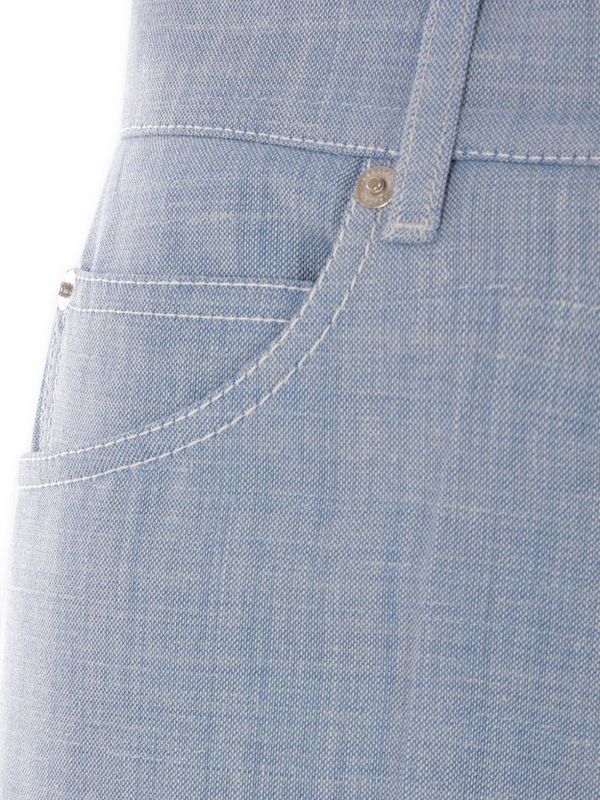 Back Logo Patch Wool Silk Pants