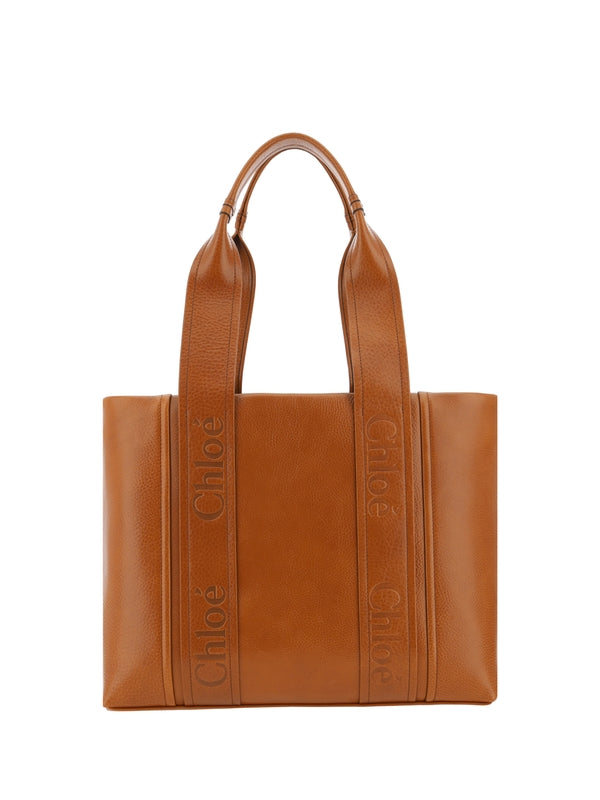 Woody Leather Tote Bag