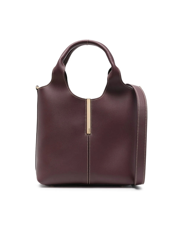 Tod'S Burgundy Tote Bags