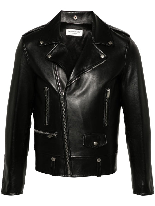 Motorcycle Leather Biker Jacket