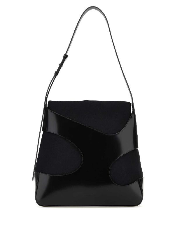 Cut-out Leather Tote Bag