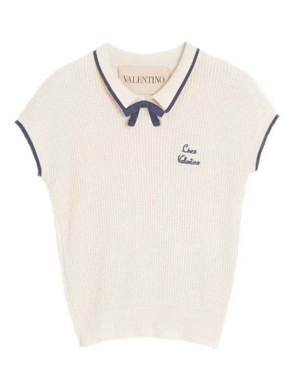 Valentino White Half-sleeve Knit