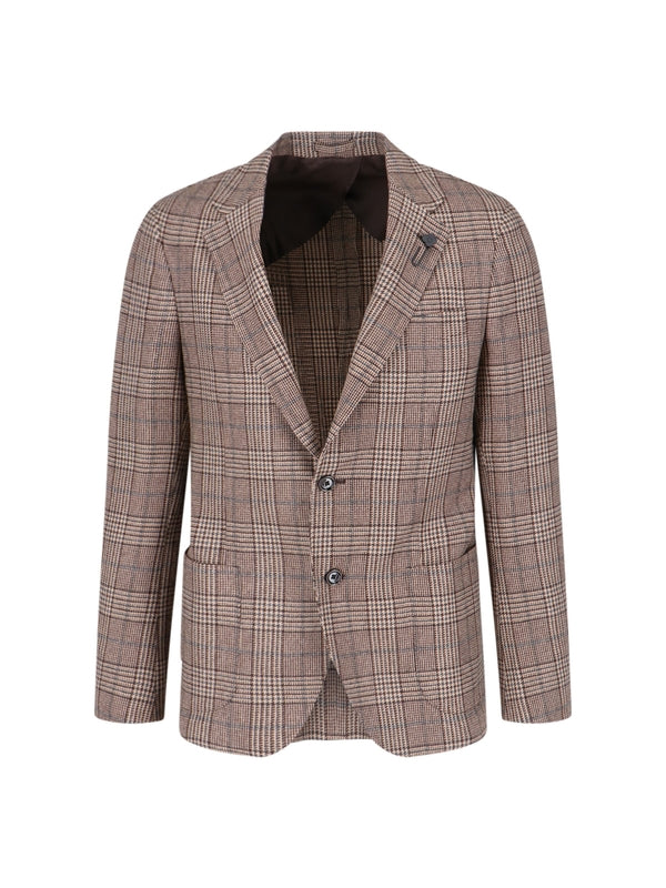 Boutonniere Check Single Blazer