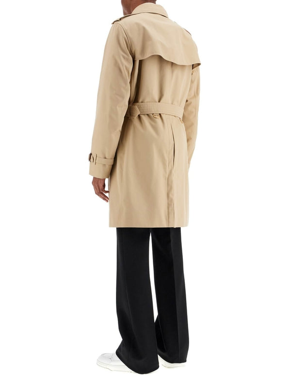 Belt Double Cotton Midi Trench Coat