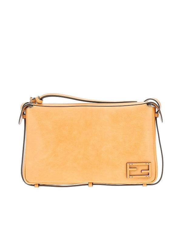 Simply Logo Leather Shoulder Bag