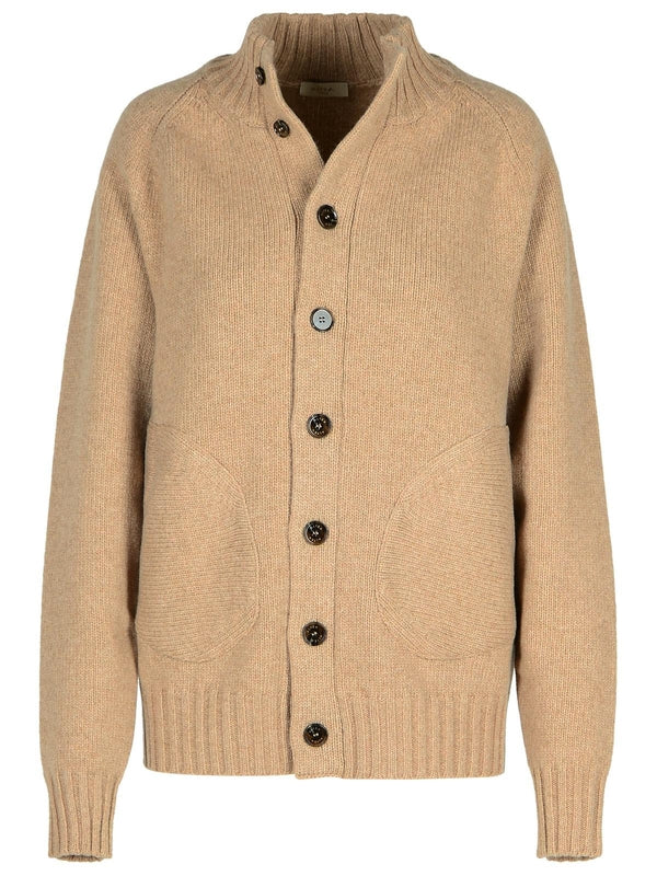 High-Neck Wool Cardigan - Jente