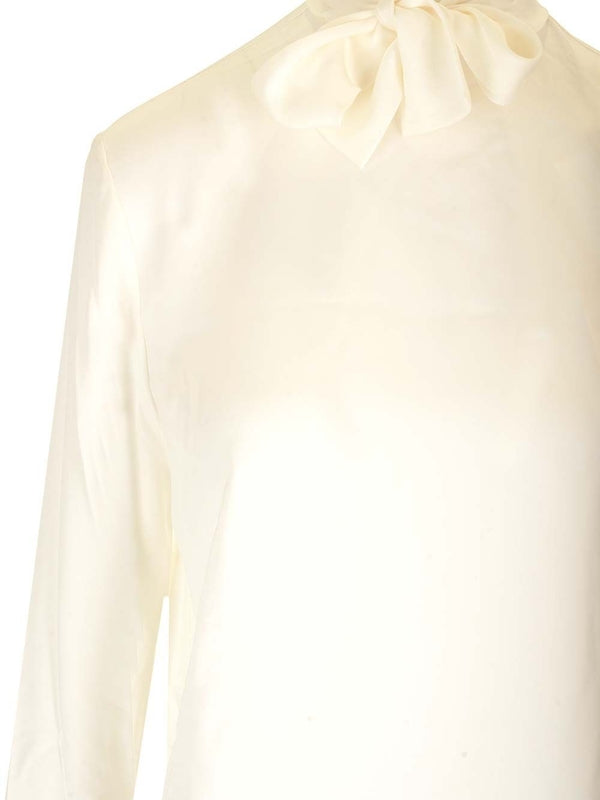 Bow-adorned Silk Blouse