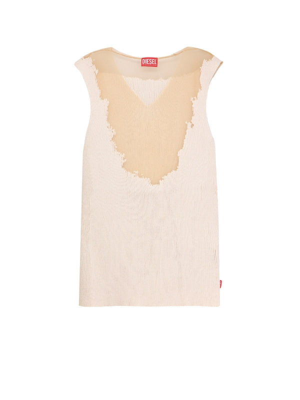 DIESEL - Orazio Cotton Blend Sleeveless Top - Jente