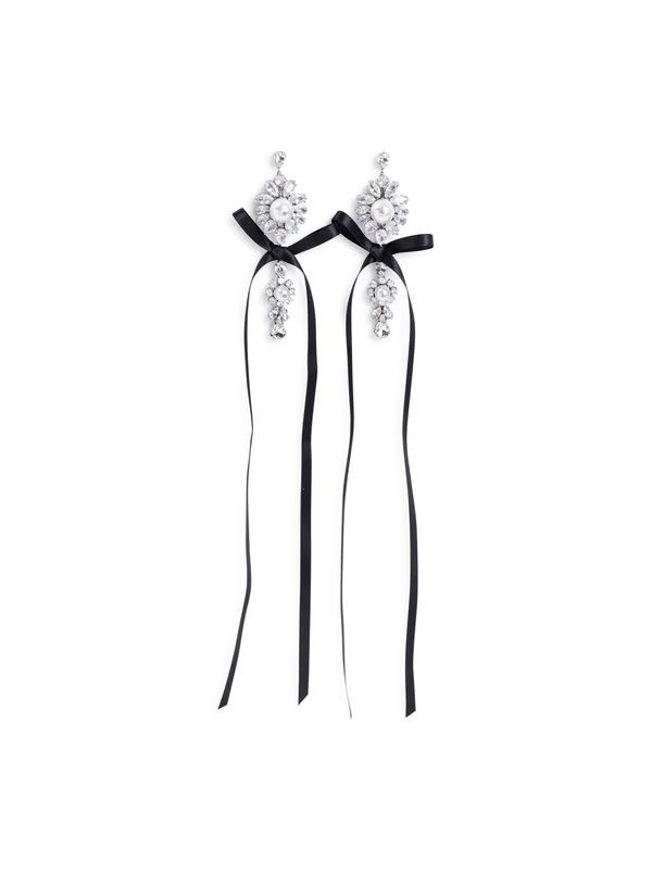 Bow Crystal Embellished Earrings