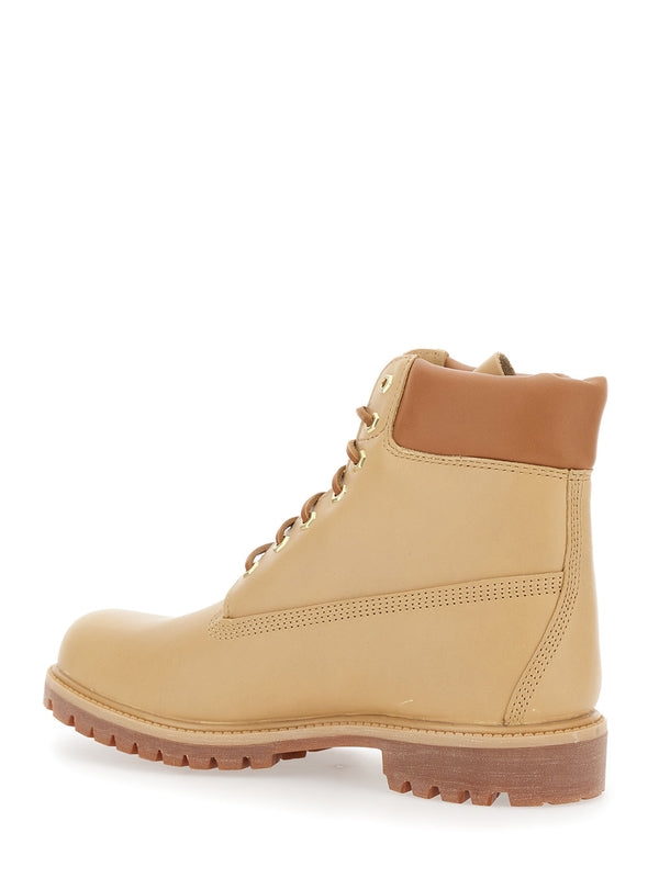 Timberland Beige Lace-Up Boots
